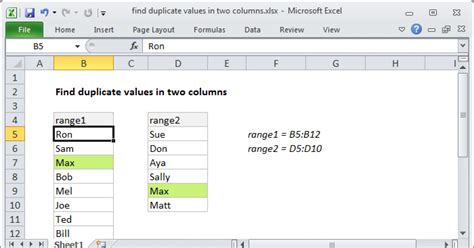how to find duplicates in excel two columns