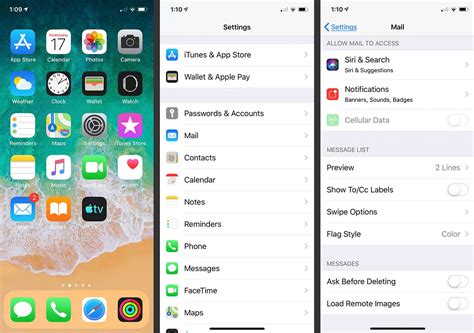 how to find email on iphone settings