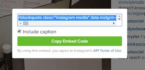 how to find embed code on instagram