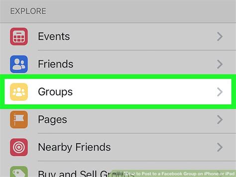 how to find files in facebook group on iphone
