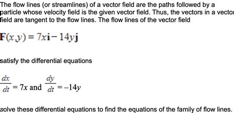 how to find flow lines of vector fields