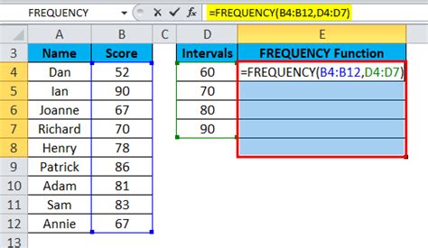 how to find frequency in excel