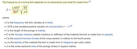 how to find frequency of tuning fork