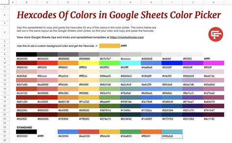 how to find hex code of color in excel