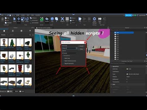 how to find hidden scripts in roblox studio
