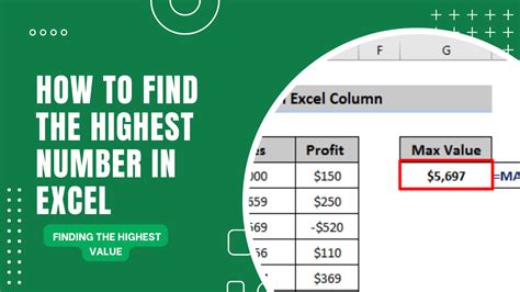 how to find highest number in excel formula