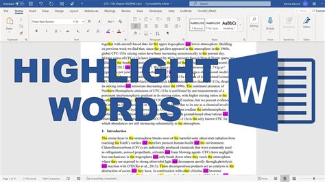 how to find highlight in word