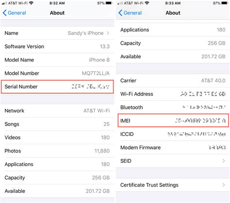 how to find imei number on iphone box