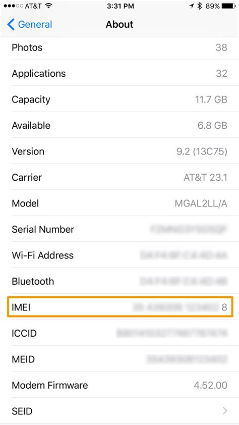 how to find imei number on iphone without turning it on