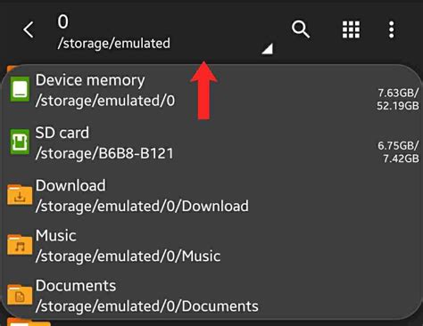 how to find internal storage on android