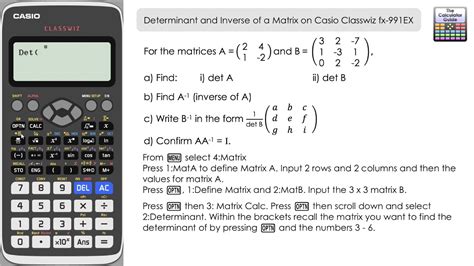 how to find inverse of 3x3 matrix using scientific calculator fx 991ex