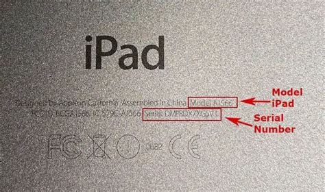 how to find ipad model from serial number