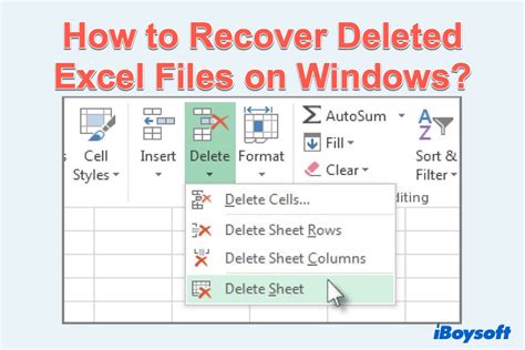 how to find lost data in excel
