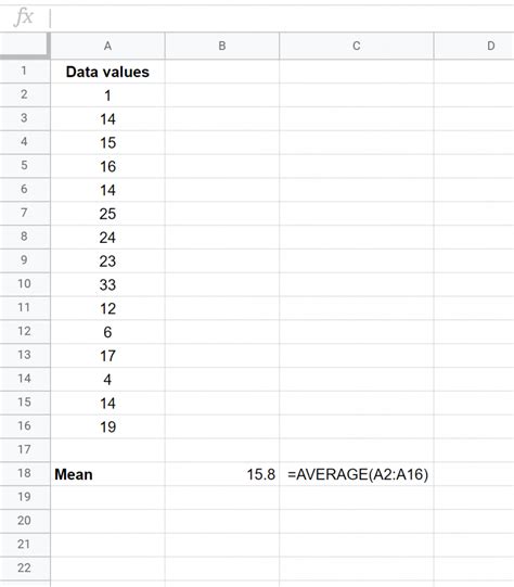 how to find mean absolute deviation in google sheets