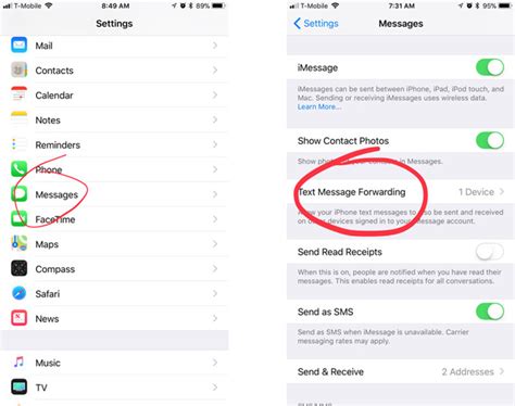 how to find messages on iphone settings