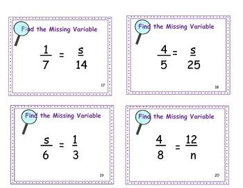 how to find missing variable in fractions