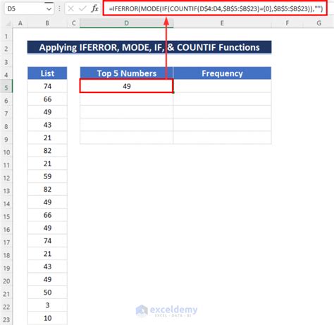 how to find most common number in excel