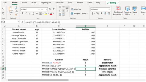 how to find no match in excel