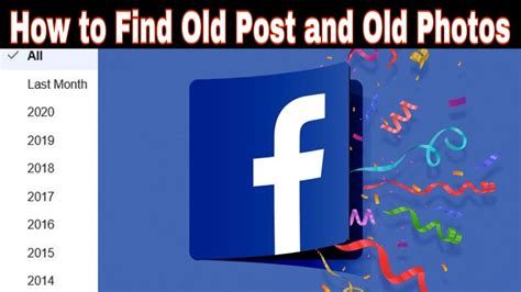 how to find old posts on fb