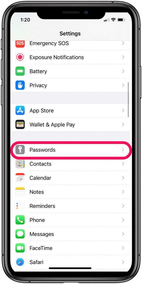 how to find passwords on iphone settings