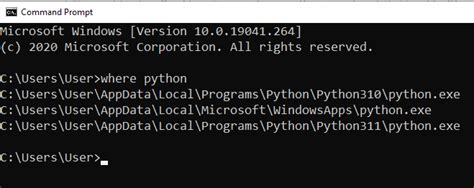 how to find python installed path in cmd