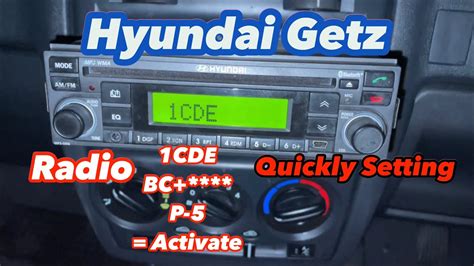 how to find radio code for hyundai getz
