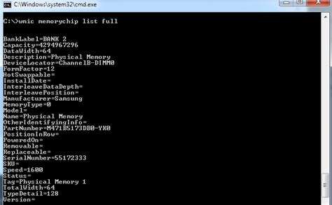 how to find ram type in cmd