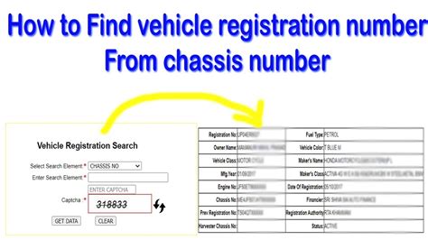 how to find reg from chassis number