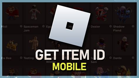 how to find roblox id codes on mobile