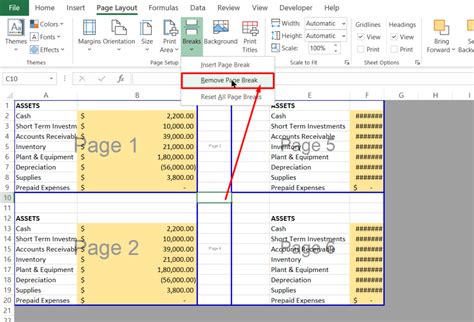 how to find sequence break in excel