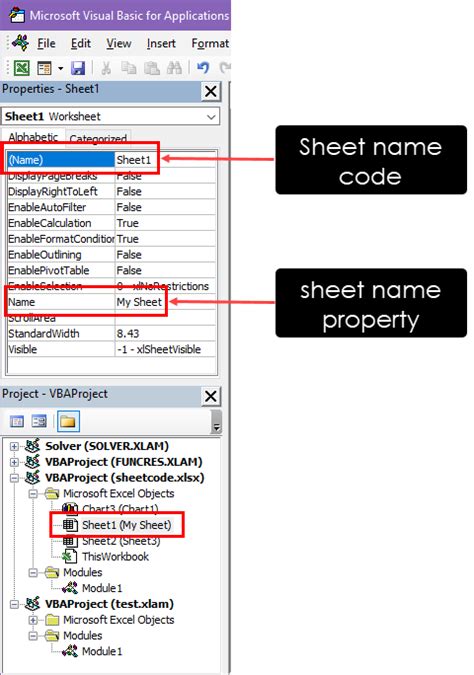 how to find sheet code in excel