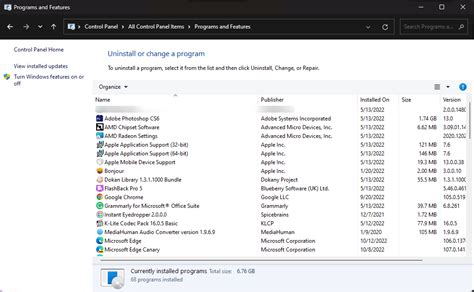 how to find software installed on pc
