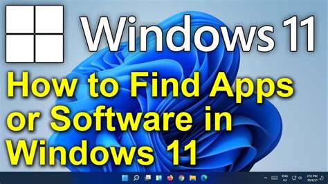 how to find software on windows