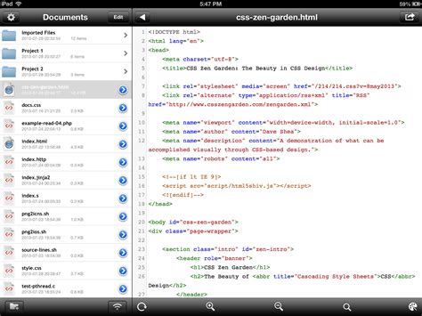 how to find source code on ipad