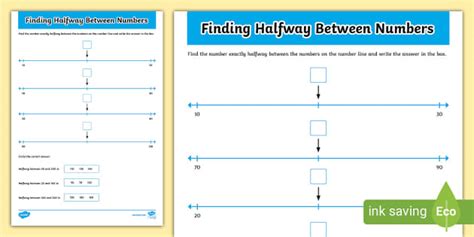 how to find the halfway point of two numbers