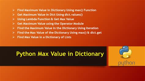 how to find the maximum value in a dictionary python
