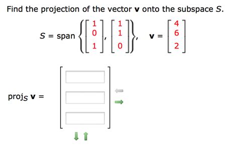 how to find the projection of a vector onto a span