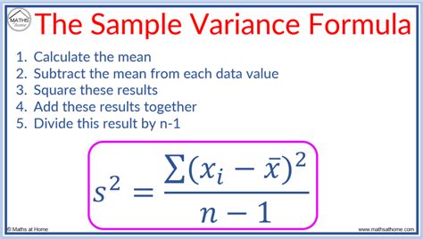 how to find the sample variance of a data set