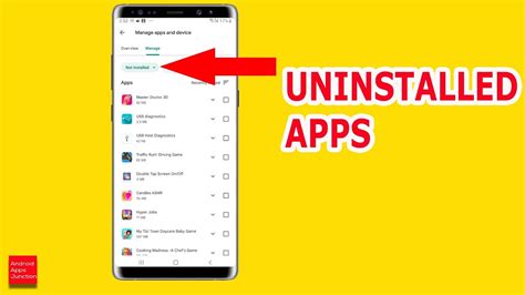 how to find uninstalled apps on android samsung