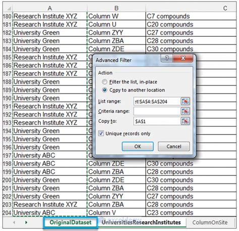 how to find unique values in excel pivot table