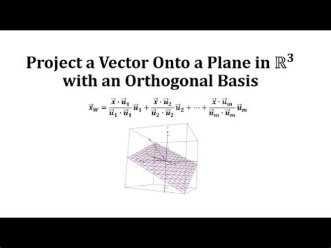how to find vector projection on a plane
