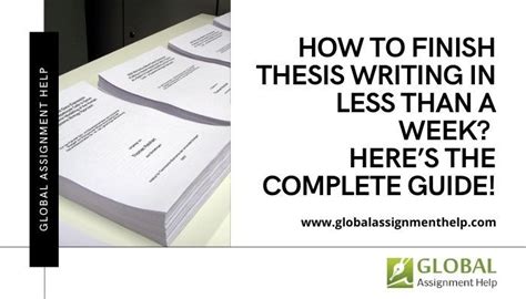 how to finish a thesis in a week