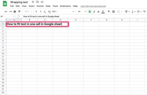 how to fit text in excel cell google sheets