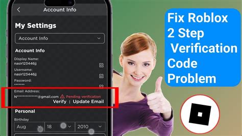how to fix 2 step verification on roblox