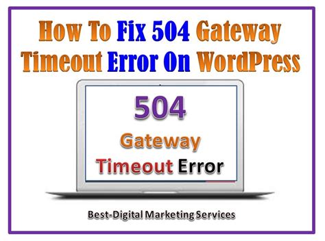 how to fix 504 gateway timeout in wordpress