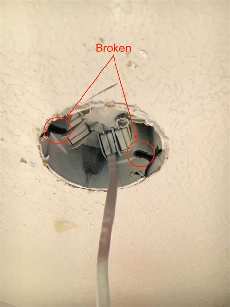 how to fix a broken ceiling light box