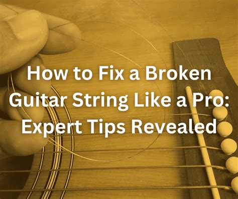 how to fix a broken string