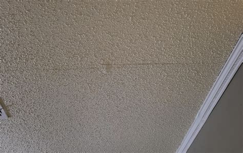 how to fix a crack in my popcorn ceiling