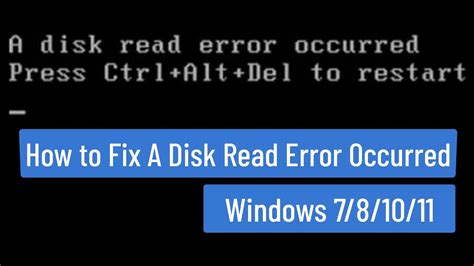 how to fix a disk read error occurred windows 10