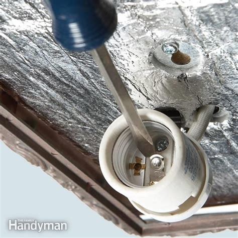 how to fix a light fixture socket